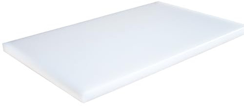 Gastro Schneidebrett aus Kunststoff PP – Hygienisches Profi-Schneidbrett in Verschiedenen Farben und Größen (500x300x20 mm & 600x400x20 mm) HACCP Hackbrett Küchenbrett (Weiß, 600 * 400)