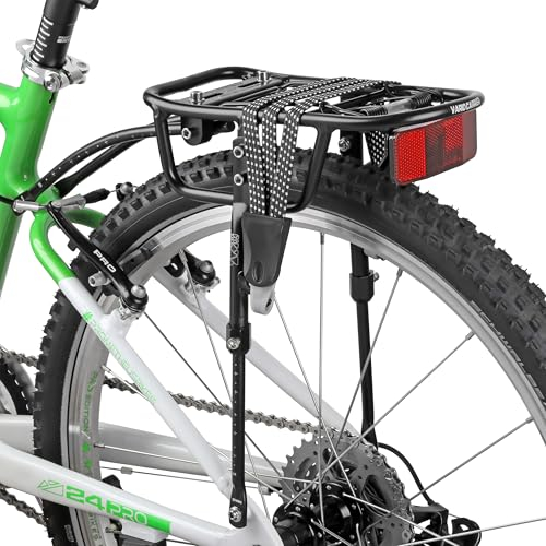 PROMETHEUS BICYCLES Gepäckträger Fahrrad Vario für 20 Zoll PRO Kinderfahrrad | Kinder Fahrrad Gepäckträger hinten Universal Aluminium mit Reflektor - Rahmenbefestigung verstellbar