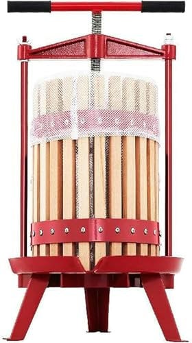 LYJYUJIE Heavy Duty Obst Wein Presse 4.8 Gallon Manuelle Presse Holz/Gusseisen Buche Holz Korb Für Saft Gemüse Wein Herstellung~/