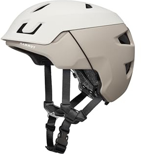 Mammut Haute Route Helmet - Casque Multisport Léger pour Homme et Femme | Ski, Alpinisme, Escalade et Vélo | Blanc/Savannah, 59-63 cm