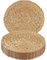 MI CASA Round Woven Placemats Set of 6, 30cm Natural Water Hyacinth Placemats, Woven Rattan Tablemats, Heat-Resistant Handmade Braided Straw Tablemats for Dining Table, Home, Wedding