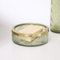 Melody Maison Green Patterned Glass Soap Dish with Gold Rim