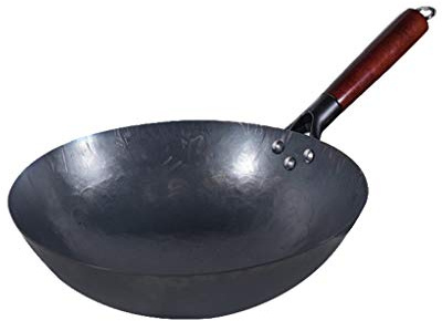 14 inch Pre-Seasoned Cast Iron Wok, Chef's Pot(32cm)
