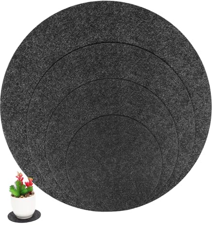 iplusmile 20 pièces Lot de sous-Verres Feutre Absorbants pour Plantes Tapis Protecteur Imperméable Multi-diamètres Protège Meubles et Sols pour Pots Intérieur