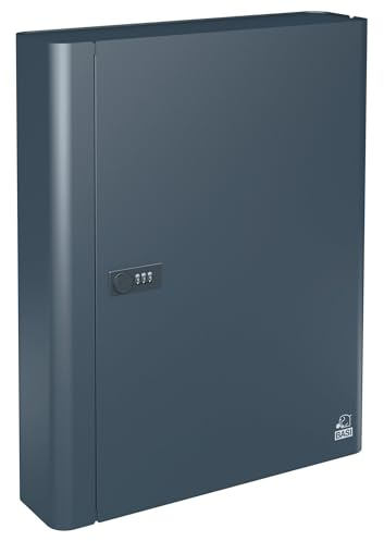 BASI | Schlüsselkasten mit Zahlencode | Erhältlich in 6 Größen 20/28/48/80/104/204 Haken | Schlüsselschrank mit Zahlenkombination 3-stellig frei einstellbar | Schlüsselkassette Anthrazit matt