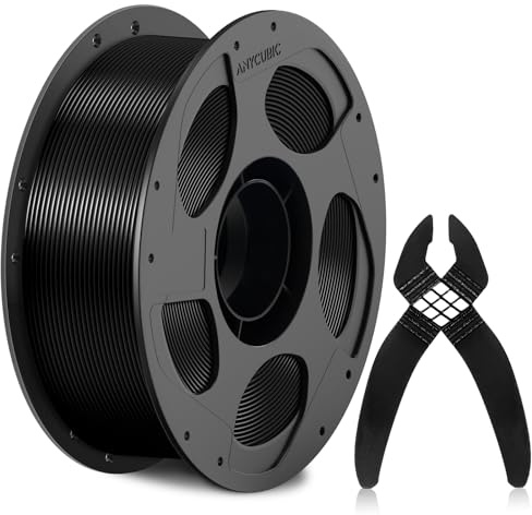 ANYCUBIC 68D TPU Filament 1,75 mm, Kompatibel mit ACE 2 Pro, 1KG Schwarz | Überragende Schichthaftung, Reibungsloser Multi-Filament-Druck, Extrem Langlebiges 3D Drucker Filament