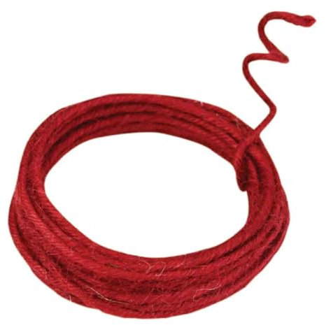 MÉGACRÉA Cordon de Jute armée Bordeaux 0,2 cm x 3 m