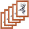 WOLTU Bilderrahmen 15x20cm 5er Set Fotorahmen Holzrahmen mit Passepartout, zum vertikalen oder horizontalen Aufhängen/Aufstellen, Posterrahmen Collage Wanddeko, Braun