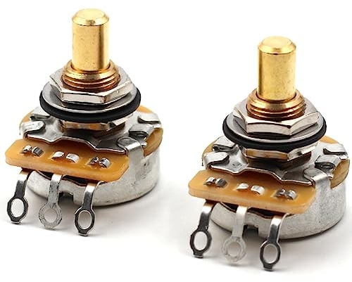 The Art Of Tone CTS 500K Pot Short (3/8 inch) Solid Shaft, 10% Audio Taper, 10% Tolerance, Pair (2X)