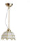 SM SunniMix 1/12 Scale LED Battery Operated Dollhouse Ceiling Lamp with ON/OFF Switch, Metal Base, Plastic (Golden)