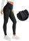 CRZ YOGA Damen Sport Thermo Leggings Winter Warme Sports Yoga Leggins High Waist Fleece Thermal Sportleggins - 71cm Schwarz 36