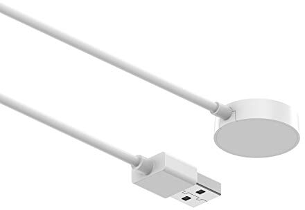 Ruentech Chargeur Compatible avec Fossil Gen 4 Venture HR/Explorist HR/5 Carlyle/Julianna/6 - Station de Câble de Charge - 100 cm - Blanc