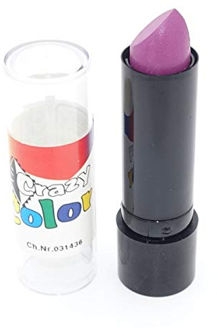 Crazy Color Lippenstift für Halloween, Karneval, Fasching & Party (Dunkel-Lila)