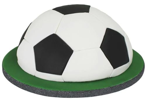 Torten Deko Shop - Fußball Backform, Sphärische Backform, Silber, Rund, Einzigartig, 20cm