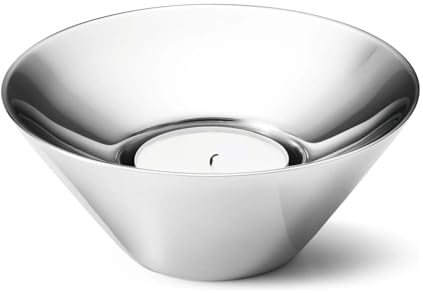 Georg Jensen - Teelichthalter, Kerzenhalter - Tunes - Edelstahl - Ø 10,2 cm