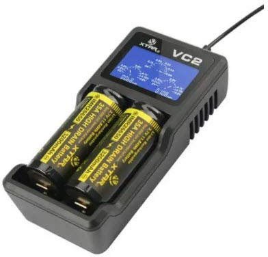ECI ELETTROFORNITURE Charger XTAR VC2 with LCD display for battery 18650 26650