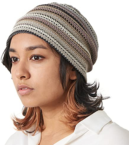 CHARM Herren Damen Häkel Beanie Hut Mütze Sommer Mode Unisex Beige