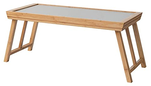 jbshop Beistelltische Sofatisch Couchtisch Natürliche Bambus-Tee-Tisch-Bett-Industrien-Cocktail-Tisch-Falttisch-Tisch-Schlafzimmer Wohnzimmer Büro Outdoor Camping-Tisch Nachttisch Tisch