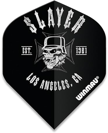 WINMAU Rock Legends Slayer LA Rhino Extra Thick Dart Flights - 1 Satz pro Packung (Insgesamt 3 Flüge)