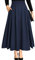 Dunkelblau Langer Rock Damen Sommer Outfit Lang mit Schlitz a Linien Maxi Midi Festlich Maxirock Taschen Eleganter Hohe Taille Faltenrock Plisseerock Sommerrock Leicht Strandrock Chiffon L