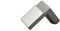 durante® Möbelknopf Möbelknauf Silber Edelstahl Look Metall eckig Leonardo inkl. Schrauben