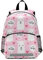 Kcldeci You are Amazing Llama Alpaka Kinder Rucksack mit Sicherheitsleine, rosa Herzen lieben Anti-Verlust-Kinder Kleinkind Vorschulrucksack für Jungen Mädchen Baby