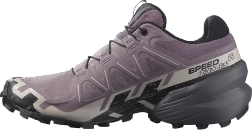 Salomon Damen Speedcross 6 Sneaker, Moonscape Black Ashes of Roses, 39 1/3 EU