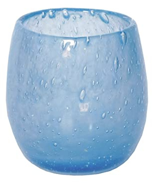 CRISTALICA Kerzenglas Windlicht Sommer Bub 11 cm Votiv Kerzenhalter blau
