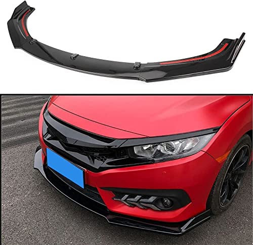 Auto Frontspoiler Lippe für Hon-da Civic X FC FK 2016 2017 2018 2019, FrontstoßStange Splitter Antikollisions Diffusor Front Flaps Lippen Kinn Schutz Zubehör