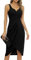 Missufe Abito da cocktail da donna, elegante, abito da festa, stile rockabilly, stile vintage, Nero , M