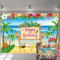 Hawaiianischer Geburtstags-Hintergrund, Sommer, Luau, Strand, Party, Fotografie, Hintergrund, tropische Palmenblätter, Flamingo, Tiki, Thema, Geburtstagsparty, Dekoration, Banner (3 x 2,4 m)