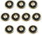 ftiemlovde 10 Edel Dirndl Knöpfe Gold Schwarz Zum AnnäHen Metall, Goldene Trachten Nachthemd Knopf Mantel Groß，öSenknöPfe Aus Kupferlegierung Blazer ZierknöPfe (I10 23mm)