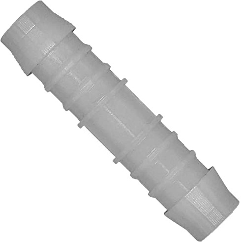 MegaHaustechnik Schlauchverbinder gerade, Tülle außen 8mm, Kunststoff weiß | hochwertiges POM (Polyoxymethylen), Trinkwasser geeignet, Tülle-Außendurchmesser 8mm, Reparaturröhrchen, I-Stück