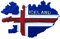 Island-Flagge, Karten-Stil, Kühlschrank-Magnet, Reise-Souvenir, 3D-Kühlschrank-Dekoration, magnetischer Aufkleber, handbemalt