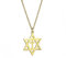 EUEAVAN Davidstern Halskette für Frauen Hexagramm Anhänger Halskette Amulett Symbo Jüdisch Israel Religiös David Schmuck Geschenk Frauen (Davids Kreuz Halskette Gold 2)
