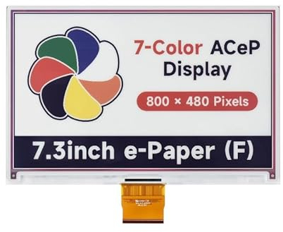 Acep de 7,3 Pulgadas, Papel electrónico de 7 Colores, Tinta electrónica, Pantalla de Dibujo Original, resolución 800 × 480 píxeles, comunicación SPI