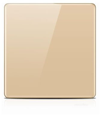 ZFQ Grand interrupteur à bascule 2 voies, panneau mural moderne en verre acrylique doré, interrupteur électrique unique, 1 interrupteur 2 voies, 16 A 250 V