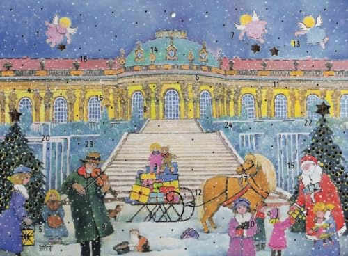 Nostalgischer Adventskalender A4 Potsdam-Schloss-Sanssouci