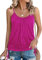 Zeagoo Camiseta Sin Mangas para Mujer Camiseta Interior de Verano Chaleco Liso Camisetas Sin Mangas Camisetas Largas Rosa XL