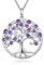 jiamiaoi Kette mit Baum des Lebens Anhänger Silberkette mit Baum des Lebens Kette Stahl Baum des Lebens Kette mit Rhinestein Damen Kette mit Anhänger Baum des Lebens Chirurgenstahl