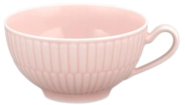 Seltmann Weiden Amina Teetasse, 140 ml, Kleine Teeobertasse mit dezentem Reliefmuster, Spülmaschinen- und Mikrowellenfest, Porzellan, Rosé