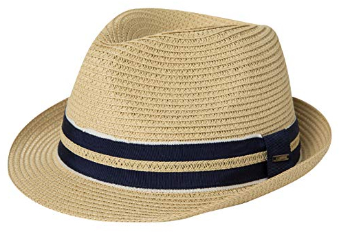 Comhats Herren Strohhut Trilby für Sommer, Sonnenschutz - Faltbarer Panama Hut, Fedora für Strand, Festival - Rollbar & Stilvoll 92551_Beige M