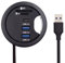 xiwai USB 3.0 Hub Splitter, SD TF USB-C 2 Port USB Multiport Expander High Speed Type C Data Port 60mm Desk Grommet Dock Station Micro-SD Card Reader Interface for PC Desk Desktop