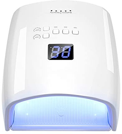 UV LED Nail Lamp 48W 30 LEDs Cordless Nail Dryer Rechargeable Gel Polish Curing Light White Led Nail Lamp Cordless Gel Light Nail Dryer Lamp Uv Gel Lamps Wireless Nail Light