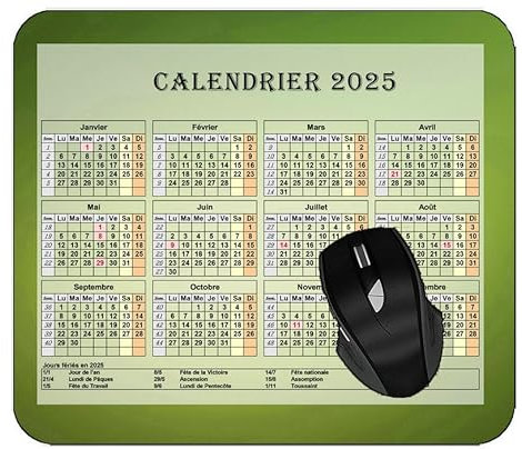 Tapis De Souris 2026 Calendrier Tapis De Souris,Taches De Surface Pâles Mouse Pad Ultra Fin de 3mm en Mousse