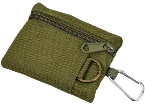 EDC Molle Pouch, Kompakte Geldbörse mit Karabiner, Outdoor Mini Tragbares Schlüsselkartenetui, Camping Reißverschluss Tragbare Tasche für Den Außenbereich