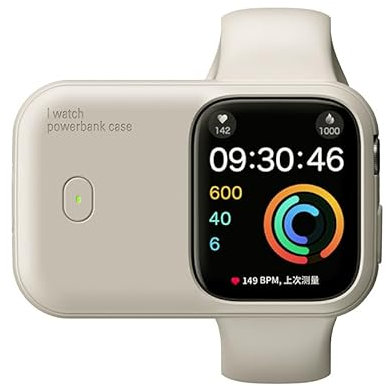 Portable Power Bank for Apple Watch 1200 mAh, Wireless Charger for Apple Watch 42/41/40 mm Series 10/9/8/7/6/5/4, Magnetic Induction Charging (Galaxy)