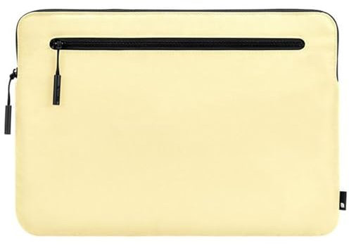Incase Compact Laptop Sleeve with Flight Nylon - 13-inch MacBook/Laptop & iPad/Tablet Sleeve - Faux Fur Lining, Lightweight, Durable, Weather Resistant, Slip Pocket for Accessories (Lime Custard)