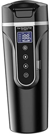 OKUMEYR 1satz Auto-heizbecher Edelstahl Thermobecher Für Kaffee Und Wasser Kompatibel Für Reisen Tragbare Temperaturregelung Aus Pc Und Edelstahl Und Sicher