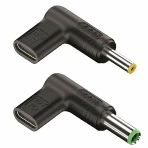 NGS BUD-T 2 Pack USB-C Dongles for Toshiba Laptop, Quick Charge Power Delivery (PD), Right Angle Design, Compact Adapters, Compatible with Toshiba Models